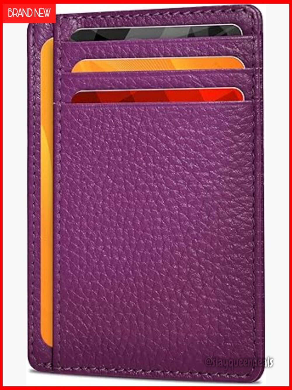 RFID Blocking Slim Leather Wallet Front Pocket Card Holder Minimalist